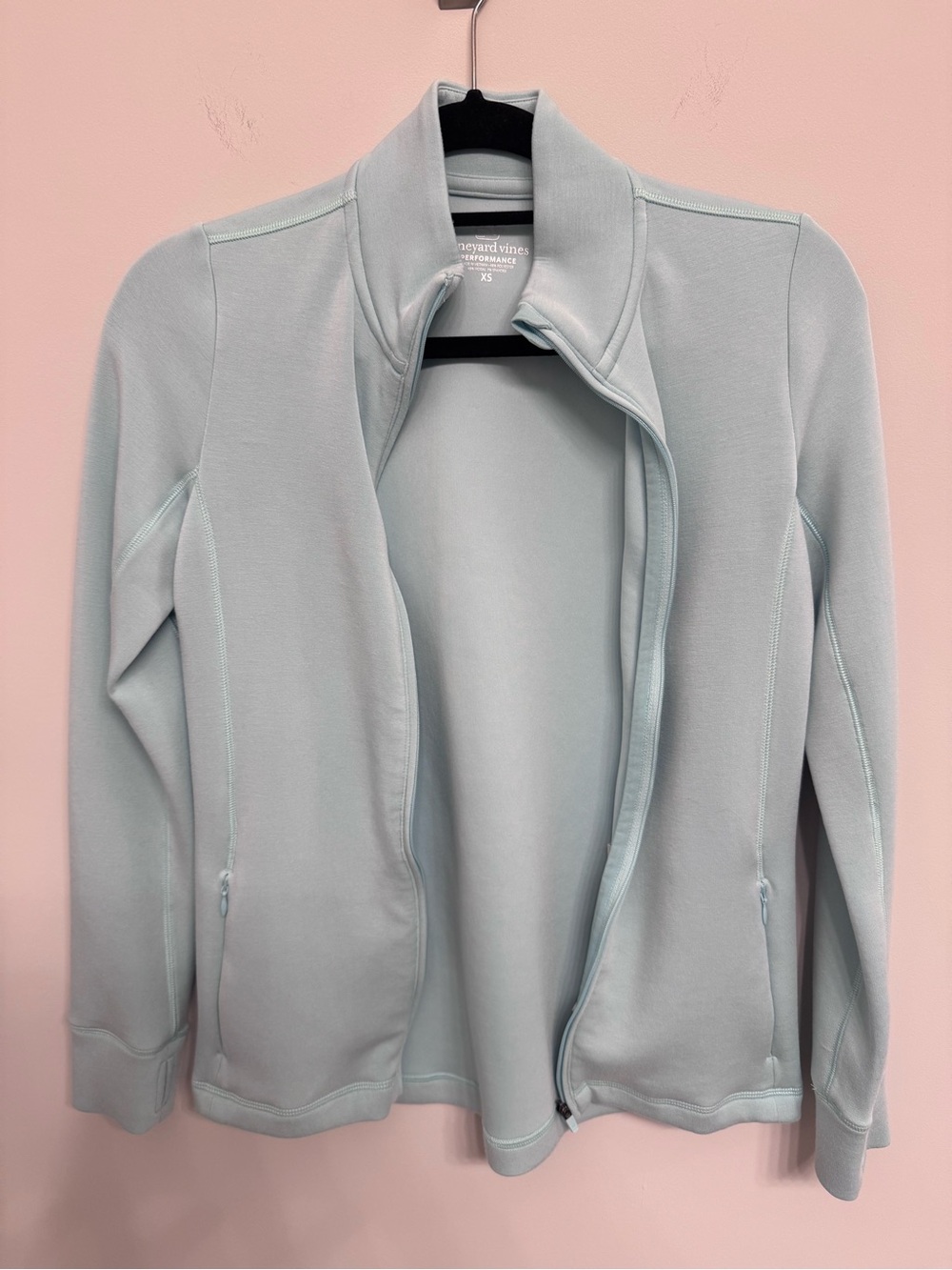 Vineyard Vines Aqua Haze Silky Scuba Full Zip Jacket